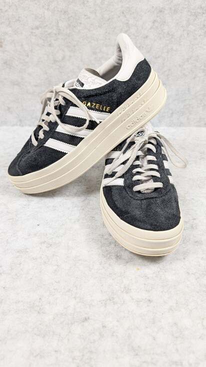 Adidas Shoes - Adidas Gazelle Bold Core Black White Athletic Sneakers 6.5